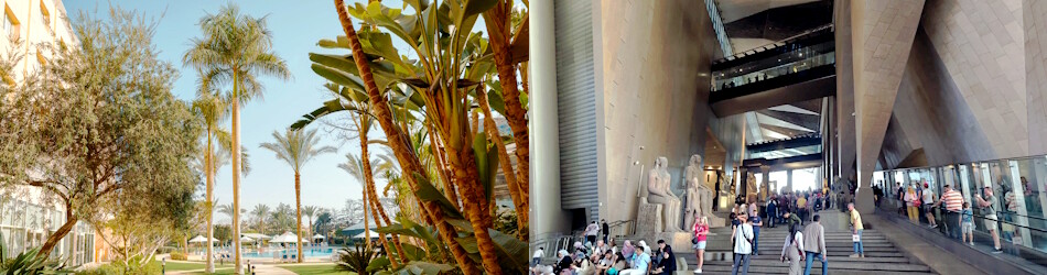 Im Novotel logieren und das Grand Egyptian Museum besuchen - Fotohinweis Links © Novotel Rechts © Alice Kanterian